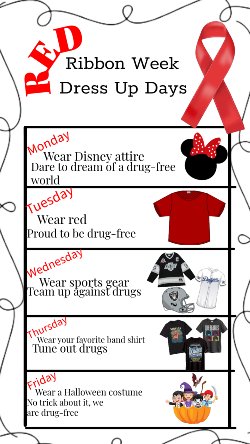 Red ribbon schedule